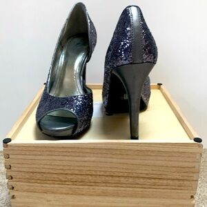 Style & Co Silver Glitter Heel